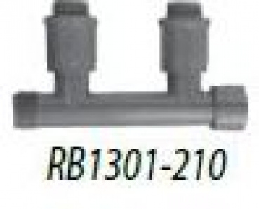 PVC-Verteiler mit 2 Ausgängen - Typenreihe RB1300 - 1“ IG x 1“ AG, 2 Ausgänge: 1“ AG - Typ RB1301210